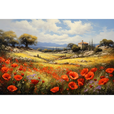 peinture toile coquelicot